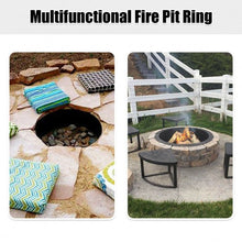 Load image into Gallery viewer, 36 Inch Round Steel Fire Pit Ring Liner Wood Burning Insert
