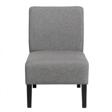 Load image into Gallery viewer, Armless Accent Chair  with Rubber Wood Legs -Gray

