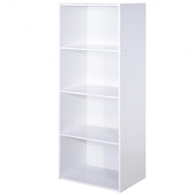 Load image into Gallery viewer, 4 Tier Open Shelf  Storage Display Cabinet-White
