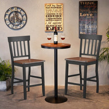 Load image into Gallery viewer, Set of 2 24" Barstool Solid Wood Rake Back
