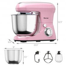 Load image into Gallery viewer, 5.3 Qt Stand Kitchen Food Mixer 6 Speed with Dough Hook Beater-Pink
