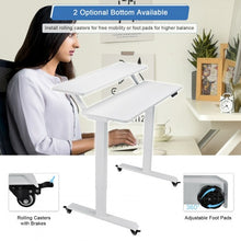 Load image into Gallery viewer, Electric 2-Tier Standing Desk Mobile Sit Stand Desk Height Adjustable-White
