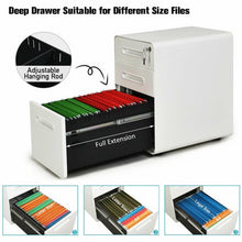 Load image into Gallery viewer, 3-Drawer Mobile File Cabinet with Anti-tilt Mechanism Legal-White

