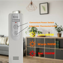 Load image into Gallery viewer, 1500W 7-Fin Portable Electric Oil Filled Radiator Heater
