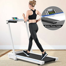 Load image into Gallery viewer, 2.25HP 3-in-1 Folding Treadmill with Table Speaker Remote Control-White
