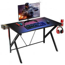 Load image into Gallery viewer, K-Shaped Computer Gaming Desk 45&quot; Racing Desk w/Cup Headphone Holder &amp; Storage

