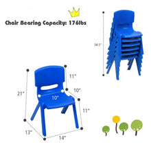 Load image into Gallery viewer, 6-pack Kids Plastic Stackable Classroom Chairs-Blue
