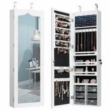 Load image into Gallery viewer, 5 LEDs Jewelry Armoire Wall Mounted / Door Hanging Mirror-White
