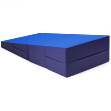 Load image into Gallery viewer, Folding Incline Tumbling Wedge Gymnastics Exercise Mat-Blue

