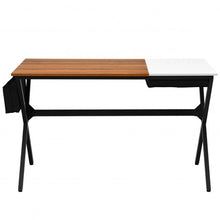 Load image into Gallery viewer, Writing Study Computer Desk with Drawer and Storage Bag-Natural
