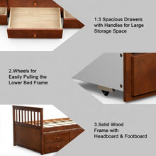 Load image into Gallery viewer, Alternative Twin Captain&#39;s Bunk Bed-Walnut

