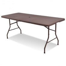 Load image into Gallery viewer, 6&#39; Portable Folding Rattan Table
