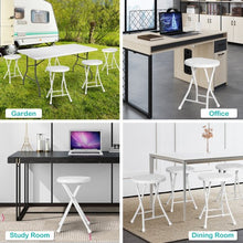 Load image into Gallery viewer, Set of 4 18" Collapsible Round Stools with Handle
