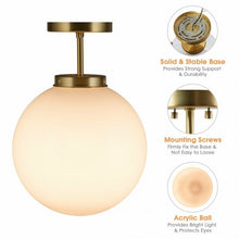Load image into Gallery viewer, Globe Ceiling Lamp with Acrylic Lamp Shade Bedroom
