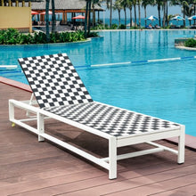 Load image into Gallery viewer, Patio Adjustable Reclining Chair Lounge Chair Chaise for Garden Deck Wheel
