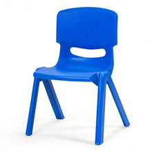 Load image into Gallery viewer, 4-pack Kids Plastic Stackable Classroom Chairs-Blue
