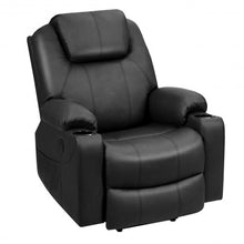 Load image into Gallery viewer, Electric Power Lift Leather Massage Sofa-Black
