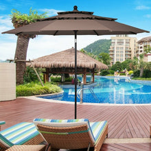 Load image into Gallery viewer, 10ft 3 Tier Patio Umbrella Aluminum Sunshade Shelter Double Vented without Base
