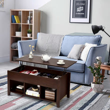 Load image into Gallery viewer, Lift Top Coffee Table with Storage Lower Shelf-Brown

