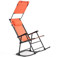 Load image into Gallery viewer, Zero Gravity Folding Rocking Chair Rocker Porch-Orange
