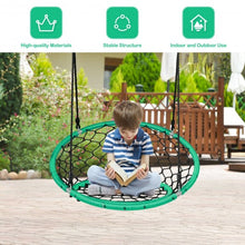 Load image into Gallery viewer, Net Hanging Swing Chair with Adjustable Hanging Ropes-Green
