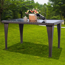 Load image into Gallery viewer, Outdoor Patio Rattan Dining Table
