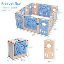 Load image into Gallery viewer, 14-Panel Foldable Playpen Kids Activity Center with Lockable Door
