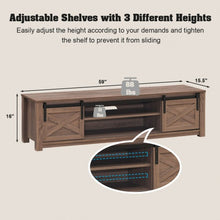 Load image into Gallery viewer, 65&quot; Flat Sliding Barn Door TV Stand-Coffee
