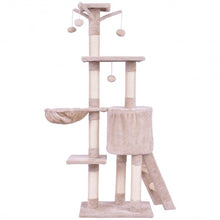 Load image into Gallery viewer, 56&quot; Condo Scratching Posts Ladder Cat Play Tree
