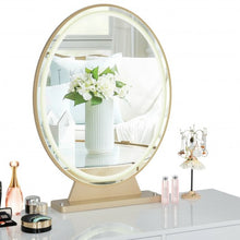 Load image into Gallery viewer, Hollywood Vanity Lighted Makeup Mirror Remote Control 4 Color Dimming-Golden
