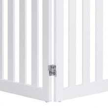 Load image into Gallery viewer, 35&quot; Folding Standing 2/4 Panel Wood Pet Fence-White-A
