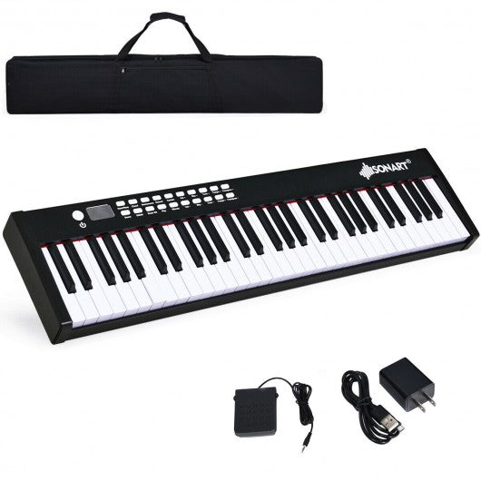 BX-II 61 Key Digital Piano Touch sensitive with Bluetooth and MP3-Black