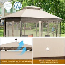 Load image into Gallery viewer, 10’x 12’ Octagonal Patio Gazebo-Beige
