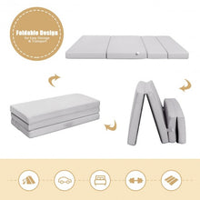 Load image into Gallery viewer, 4&quot; Tri-Fold Sofa Bed Foam Mattress with Handles-Queen Size
