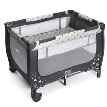 Load image into Gallery viewer, Portable Baby Playpen with Mattress Foldable Design-Gray
