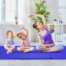 Load image into Gallery viewer, 6&#39; x 4&#39; Tri-Fold Gymnastics Mat Thick Folding Panel-Blue
