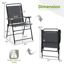 Load image into Gallery viewer, 4Pcs Portable Outdoor Camping Lawn Garden Patio Folding Chair with Armrest
