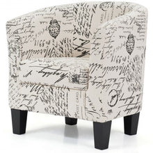 Load image into Gallery viewer, Barrel Accent Linen Fabric Upholstered Chair Tub Chair-Beige

