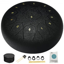 Load image into Gallery viewer, Steel Tongue Handpan Drum 13 Notes 12�-Black
