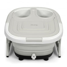 Load image into Gallery viewer, Foldable Foot Spa Bath Motorized Massager with Bubble Red Light Timer Heat-Gray
