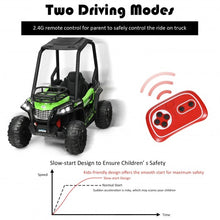 Load image into Gallery viewer, 12V Kids RC Electric Ride On Off-Road UTV Truck with MP3 and Light-Green
