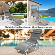 Load image into Gallery viewer, Outdoor Lightweight Folding Chaise Lounge Chair-Gray
