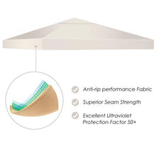 Load image into Gallery viewer, 10&#39; x 10&#39; 2-Tier 3 Colors Patio Canopy Top Replacement Cover-Beige
