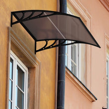 Load image into Gallery viewer, 40&quot; x 40&quot; Outdoor Polycarbonate Front Door Window Awning Canopy-Brown
