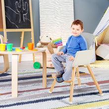 Load image into Gallery viewer, 3 in 1 Convertible Wooden High Chair with Cushion-Gray

