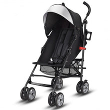 Load image into Gallery viewer, Folding Lightweight Baby Toddler Umbrella Travel Stroller-Black
