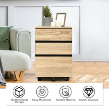 Load image into Gallery viewer, 3-Drawer Mobile File Cabinet for Home Office
