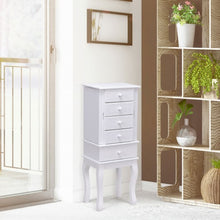 Load image into Gallery viewer, Wood Freestanding Armoire Storage Jewelry Cabinet

