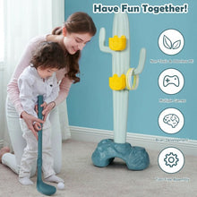 Load image into Gallery viewer, 3-in-1 Cactus Toy Stand Sports Activity Center with Golf and Ring-Toss
