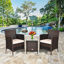 Load image into Gallery viewer, 3 pcs Outdoor Rattan Wicker Furniture Set-Beige
